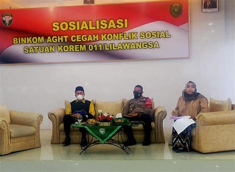 Unimalnews Dosen Unimal Pandu Sosialisasi Binkom Aght Korem