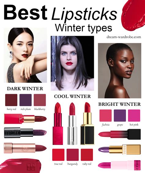 Winter Shopping Guide For The Winter Color Types Winter Lipstick Colors Winter Lipstick Deep