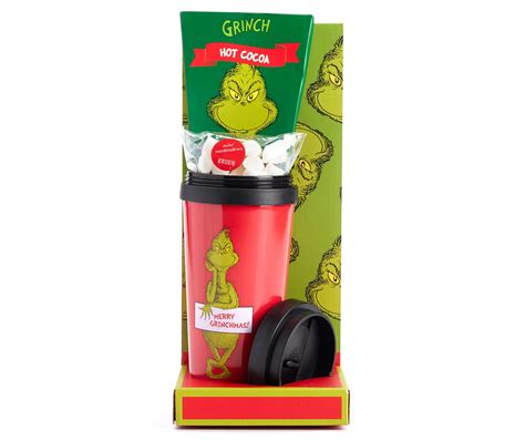 Dr Seuss Grinch Stainless Steel Travel Mug Hot Cocoa Gift Set Big Lots