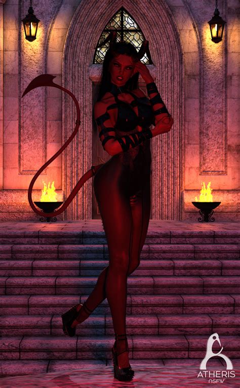 Tiefling Posing A Damaia By AtherisNsfw Hentai Foundry