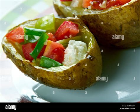Southwestern Loaded Potato Skin Nachosamerican Kitchen Stock Photo Alamy