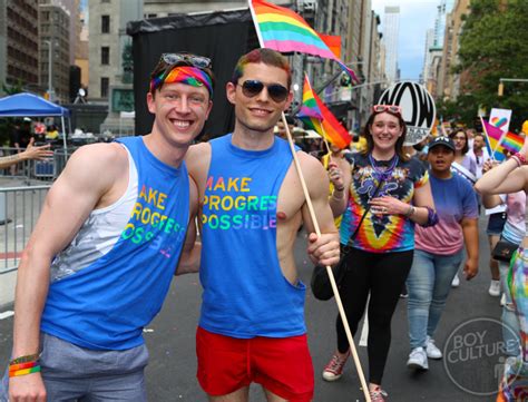 Flaming Hot The Sexy Guys Of Nyc S Lgbt Pride March Boy Culture Covering Hot Men Gay