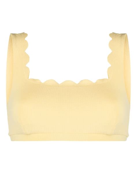 Marysia Yellow Palm Springs Bikini Top Browns