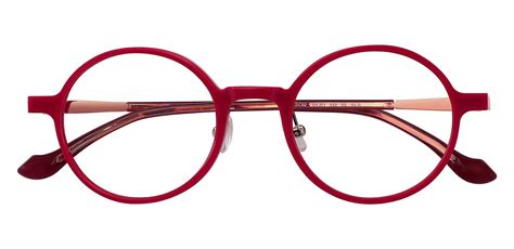 Conrad Round Eyeglasses Frame - Red | Women's Eyeglasses | Payne Glasses