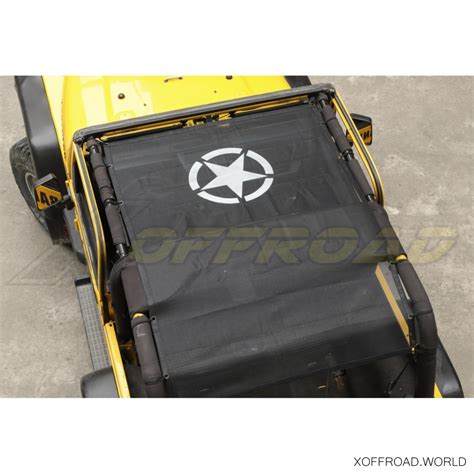 Beach Bikini Top Black Front Rear 5 Points Star Jeep Wrangler TJ XOST022 X Offroad