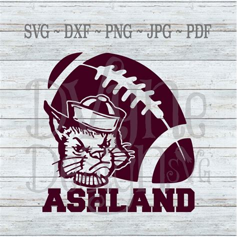 Football Svg Ashland Tomcat Football Digital Download For Silhouette