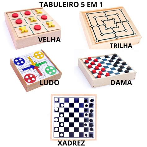 Jogo Em Tabuleiro Xadrez Dama Trilha Ludo Jogo Da Velha Shopee Brasil