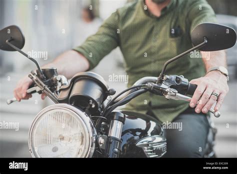 Middle Aged Man Riding Motorcycle Hi Res Stock Photography And Images