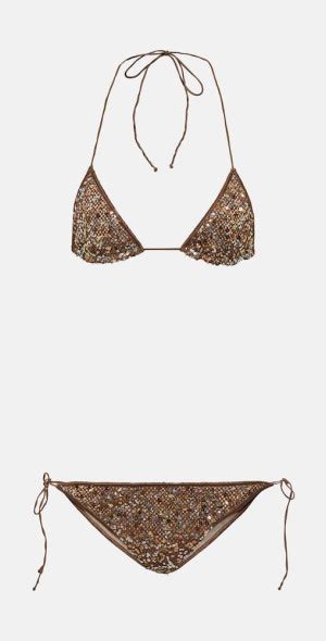 Oseree OsÃree Netquins sequined bikini