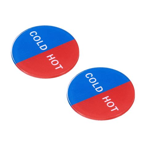 Uxcell Self Stick Cold Hot Water Label Round Sticker Signs Multicolor Pack Walmart
