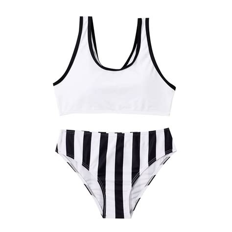 Girls Bikini Beach Swimwear Piece Swimsuits Floral Printing Bathing Suits For Years