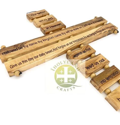 Our Father The Lords Prayer Cross For Wall D Cor Wooden Wall Crucifix