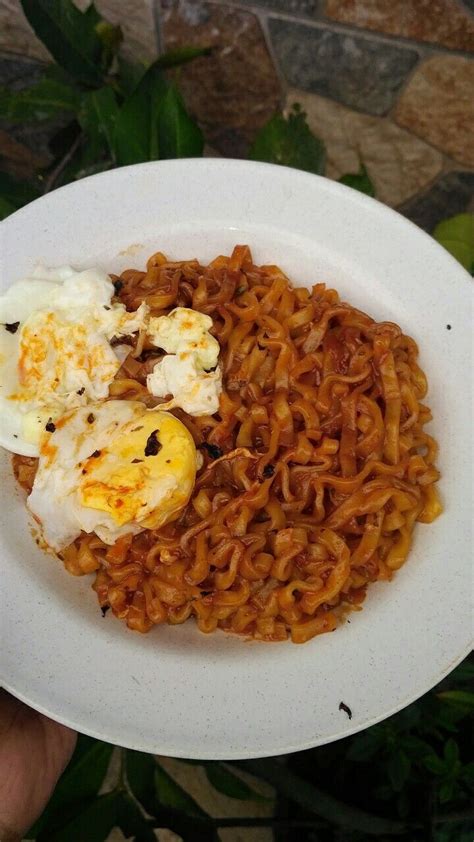 Delicious Samyang Carbonara with Egg