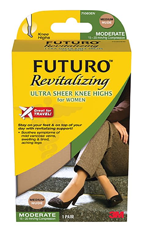 Revitalizing Ultra Sheer Knee Highs For Women Nude Large Walmart