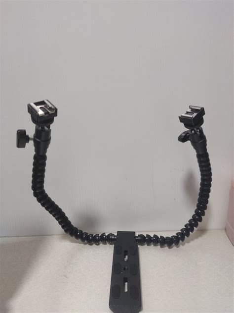 Flexible Dual Arm Hot Shoe Flash Mount Photography Cameras On Carousell