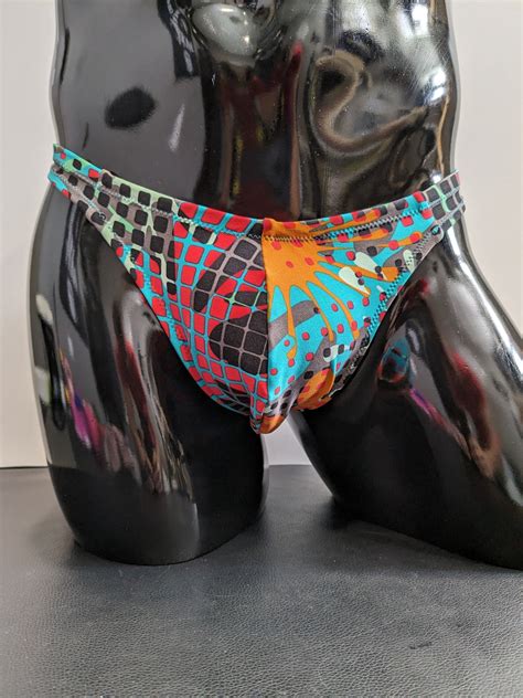 Nickelodeon Men S Swim Bikini Brief Half Back Cheeky Thong By Rayze Formerly Nutshack Etsy