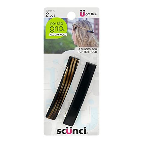 Style Your Hair With Scunci No Slip Grip Barrettes Keep Hair In Place