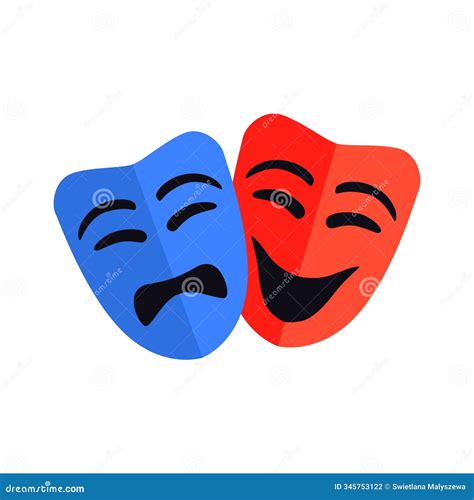 Masquerade Vector Icons. Theater Masks Icon. Comic and Tragic Mask Icon