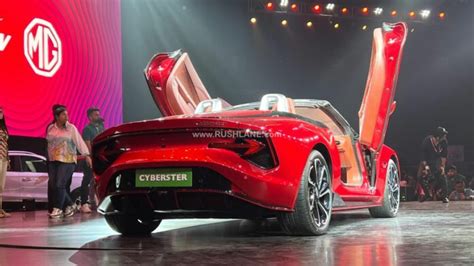 MG Cyberster Debuts In India Electric Sports Car With Scissor Doors