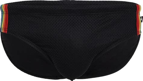 Amazon Andrew Christian Luxe Mesh Pride Bikini Black Medium Clothing Shoes Jewelry