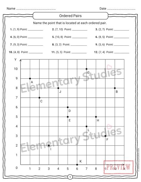 Coordinate Plane Worksheets For Graphing Ordered Pairs Worksheets Library