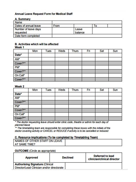 FREE 31 Leave Request Forms In PDF Ms Word Excel