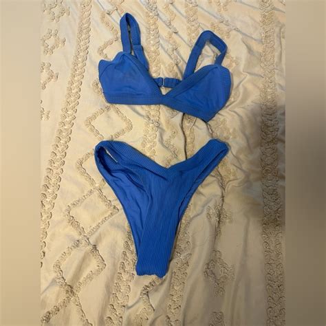 OneOne Swimwear Swim Oneone Swimwear Two Piece Cheeky Blue Bikini Poshmark