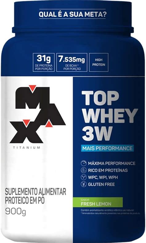 Max Titanium Top Whey W Mais Performance G Fresh Lemon Amazon