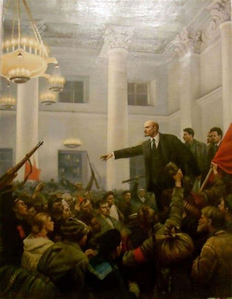 Description Of The Painting By Vladimir Serov V I Lenin Proclaims