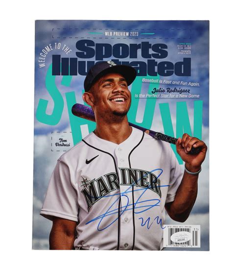 Julio Rodriguez Signed Sports Illustrated Magazine Jsa Pristine Auction