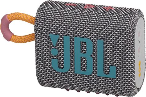 Amazon JBL Go 3 Portable Speaker With Bluetooth Gray Renewed