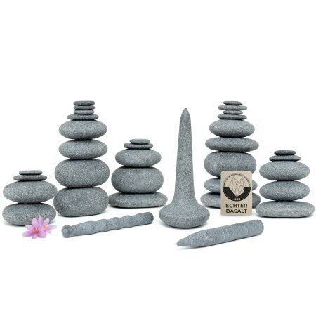 Hot Stone Set Reflexzonenmassage Natursteine