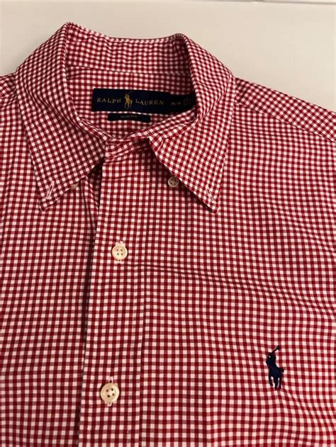 Hemd von RALPH Lauren Grösse M rot 100 Original Kaufen auf