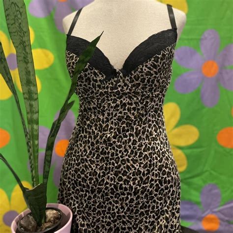 Cheetah Lingerie Dress Depop