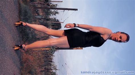 Sandra Jayde 08 05 22 A Blonde Slut With Oiled Legs Puts On A Show In The Great Outdoors