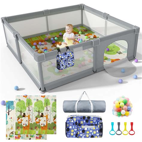 Baby Playpen 79 X 71 Lutikiang Play Yard For Babies And Toddlers