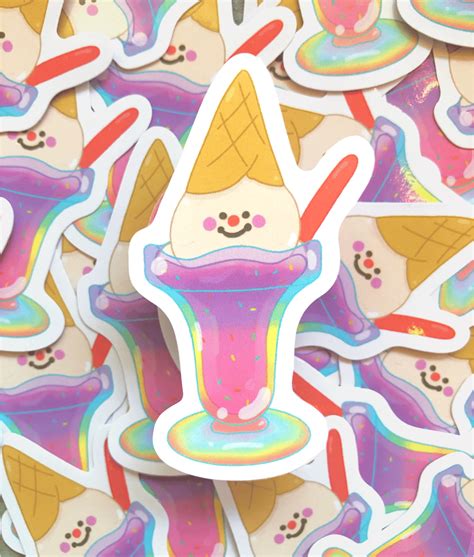Clown Sundae Sticker Jellychu