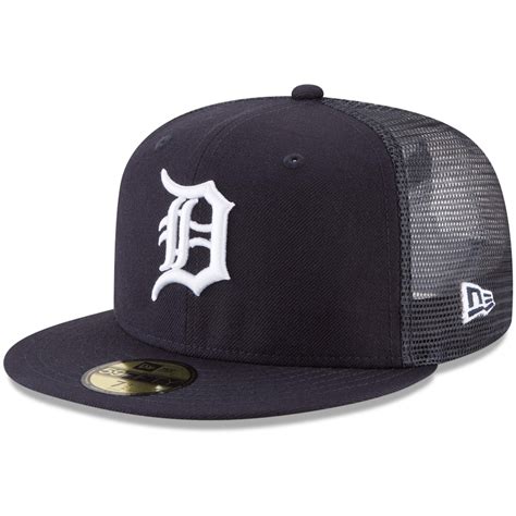 New Era Detroit Tigers Navy On Field Replica Mesh Back 59fifty Fitted Hat