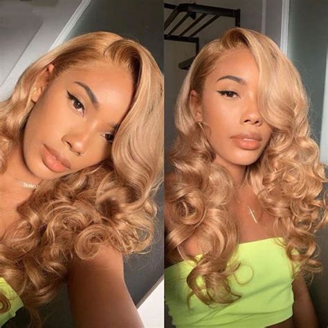 27 Honey Blonde Body Wave Wig 6x5 13x4 HD Lace Front Wig 180 Human Hair Wig Tinashe Hair