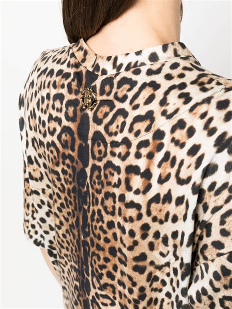 Roberto Cavalli Leopard Print Cotton Dress Farfetch