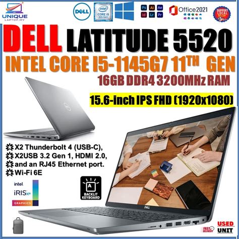DELL 5520 I7-1165G7 REFURB 16B 512SSD 15FHD W11P GR A CAM (J5-5520A05)