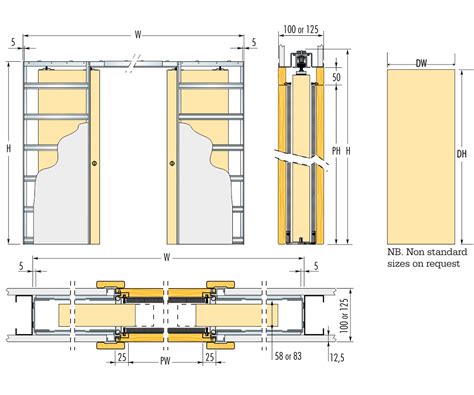 Eclisse Unico Sd Fire Pocket Door Kit 100mm Wall Thickness Pocket