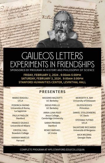 Galileo Workshop | The Program in History & Philosophy of Science