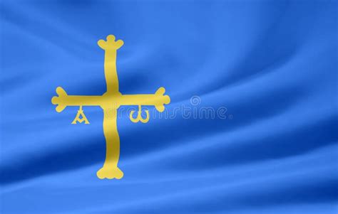 Flag of Asturias - Spain stock illustration. Illustration of europe ...