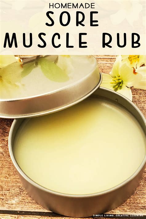 DIY Sore Muscle Rub - Simple Living. Creative Learning