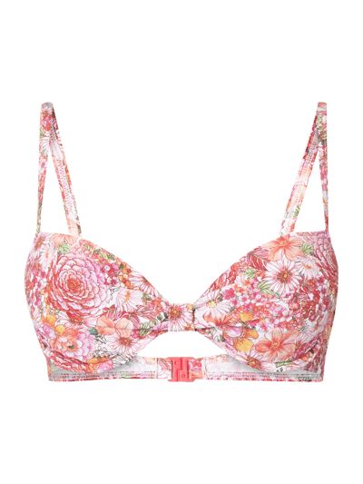 Esprit Bikini Oberteil Mit Wattierten Cups Und B Geln Pink Online Kaufen