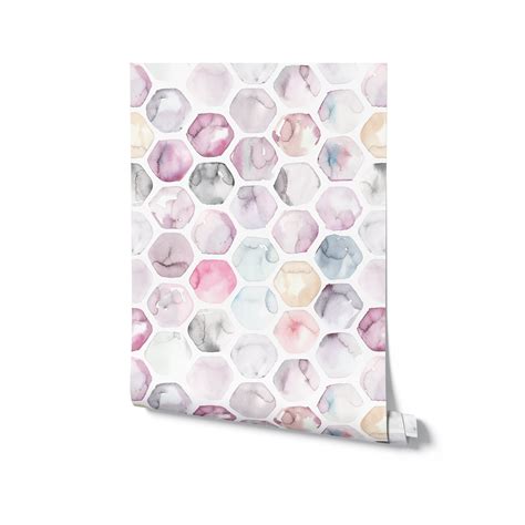 Watercolour Honeycomb Wallpaper Timberlea Interiors