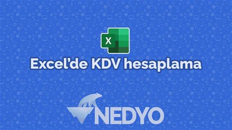 Excel De KDV Hesaplama Microsoft Office Excel 9 Nedyo YouTube