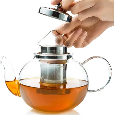 Tea Kettle Infuser Stovetop T Set Glass Teapot With Removable