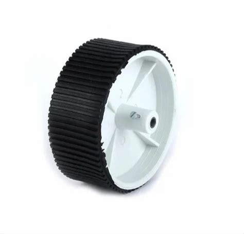 Robotic Wheels Plastic Robotic Wheel Durable Rubber White Tire Wheel